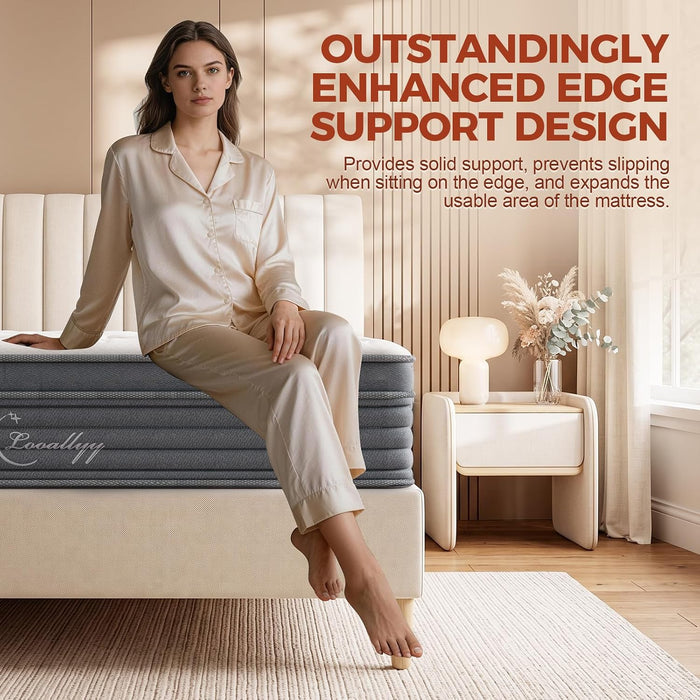 Queen Mattress, 12-Inch Hybrid, Medium Firm Euro Top