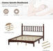 Walnut Wood Bed Frame Queen Size with Spindle Headboard, Queen Platform Bed with Wooden Slat Support, Retro Style Spindle Beds for Boys Girls Kids Adults Toddler, Easy Assembly