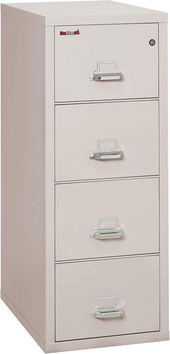Vertical 4 Drawer Legal Fire Rated File Cabinet, Platinum