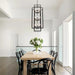 Black Lantern Chandelier For High Ceiling Lighting