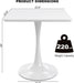 White Tulip 24Inch DiningTable WoodTopPedestalBase