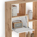 , Iacopo L Bookcase Rustic Oak with Ashwood White Doors (63.3 X 123.8 In), Made in Italy
