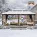 12x20 Polycarbonate Gazebo Dark Brown Aluminum Frame