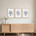 Blue Botanical Flower Framed Canvas Wall Art,Modern Aesthetic Wall Decor,Abstract Navy Blue Painting,Minimalist Line Wildflower Artwork for Living Room,Bedroom,Dining Room -16"X24"X3