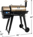 ZPG-450A2 Wood Pellet Grill & Smoker, PID V3.0 Controller, 459 Sq in Cook Area, Foldable Shelf, Meat Probe, Rain Cover, 8 in 1 BBQ Grill Outdoor Auto Temperature Control, Bronze