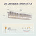 Rectangular Crystal Chandelier 47 Inch Flush Mount