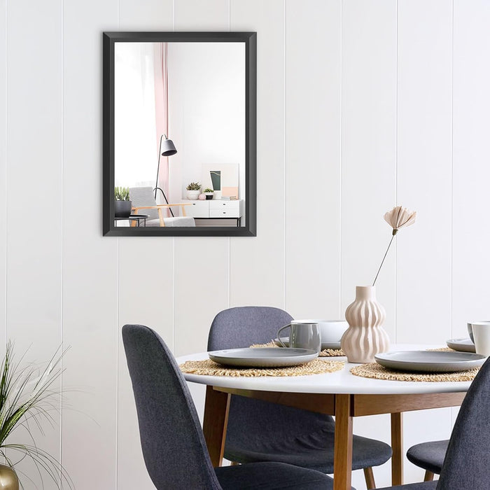 Black Bathroom Mirror 24X32Inches Rectangular Frame