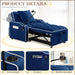 Blue Convertible Sleeper Chair Sofa Bed Apartments