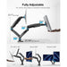 Dual Monitor Stand with USB, Height Adjustable