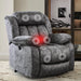 Power Lift Recliner Chair for Elderly, Massage Lift Reclining Chairs with Heat & Vibration, Heavy Duty Electric Plush Fabric Sofa Home Living Room Chairs,Dark Gray