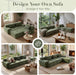 Emerald 108 Inches Overstuffed Boneless Tufted Sofa
