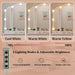 White Makeup Vanity Desk With Multicolored Lighting