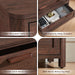 Farmhouse 5 Drawer Dressers for Bedroom, Walnut