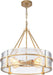 20.47" Modern Glass Chandelier, Gold Dining Room Light Fixtures over Table