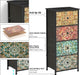 Mandala Fabric Drawers Dresser Narrow Chest Bedroom