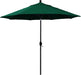 12-Year-Non-Fading, 9Ft Premium Sunbrella Patio Umbrella, Hand-Crank, Button-Tilt, Black Frame, Forest Green Fabric