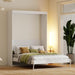 65 Inch Queen White Murphy Bed FlexibleSlatSystemEnhanced