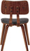 Jaguar Dining Chair in Charcoal Fabric and Walnut Wood Finish,Charcoal/Walnut Finish 20D X 18W X 29H In