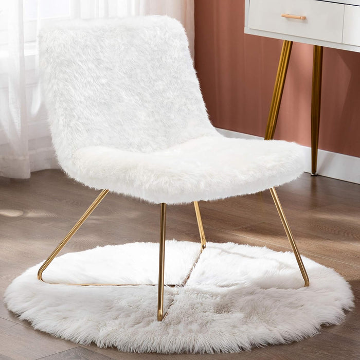 Faux Fur Upholstered Living Room Chair