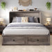 MurphyBedQueenCabinetGreyWithIntegratedUSBChargingSystem