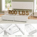 Queen Bed Frame with 2 Storage Drawers, White Velvet Upholstered