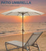 10FT Patio Umbrella, Outdoor Umbrella with Push Button Tilt and Crank, 8 Sturdy Ribs, UV Protection & Waterproof Market Umbrella for Pool, Backyard, Beach,Deck