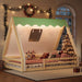 Full Size Premium Montessori Solidwood Floorbed Canopy
