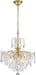 Crystal Chandeliers for Dining Room, Modern Gold Chandelier Light Fixture, Crystal Kitchen Ceiling Hanging Pendant Light 6 Lights for Living Room Hallway Bathroom Bedroom Foyer