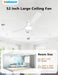 52 Inch Ceiling Fan with Lights Flush Mount, Low Profile Ceiling Fans with Lights, Remote&App Control,Dimmable 22W LED Light,Queit&Reversible Fan, White Ceilings Fans for Bedroom, Living Room