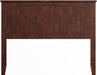 , Nantucket Full Solid Wood Panel Headboard with Attachable Charger, Walnut
