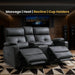 68" Power Reclining Loveseat with Heat & Massage, Wall Hugger Double Reclining Sofa with Console, Cup Holders & Storage, Power Recliner Couch for Camper, Trailer, RV, Home Theater Living Room