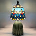 Tiffany Stained Glass Mushroom Table Lamp 12.5 Inch -Blue Jewelry