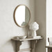 round Mirror 28 Inch,Linen-Texture Circle Wall Mirror for Bathroom, Bedroom, Entryway, Living Room