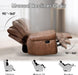 Manual Recliner Sofa Set, Faux Leather Reclining Living Room Set, Included Single Recliner Chair and Loveseat Manual Recliner Sofa, Brown(Recliner+ Loveseat)