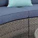 Wicker 6 - Person Modular Patio Conversation Sets with Cushions