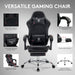 Gaming Chair,Computer Office Chair with Massage,Gel Pad,Black
