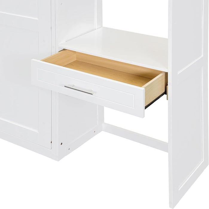 Full Size Murphy Bed With IndustrialConstructionGrade Desk