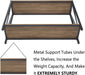 Rustic Sofa Console Table, 2-Tier Industrial Entryway Hallway Table for Living Room, Oak