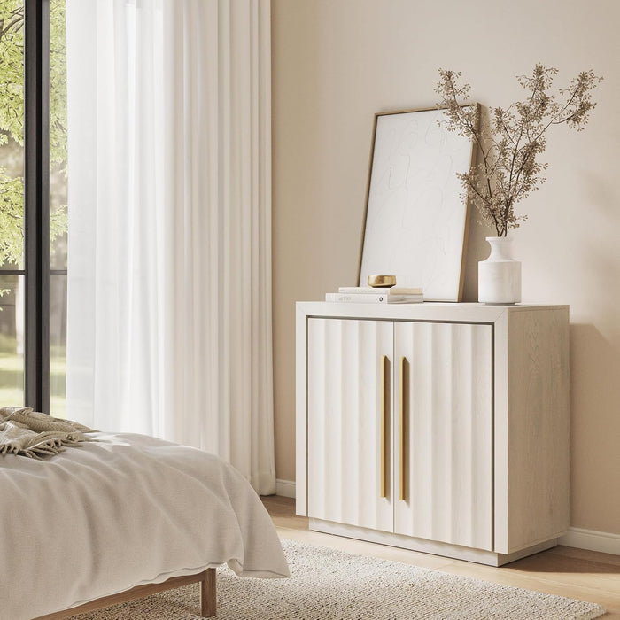 36" Libra Sideboard Buffet Cabinet - White Sand