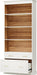 5-Shelf Bookcase with File Cabinet Drawer, 72" Tall Bookshelf, Modern Free-Standing Wood Bookcase, Large Open Display Storage Book Shelf for Living Room (1, White)
