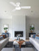 42 Inch Smart Ceiling Fan with Light, Low Profile Flush Mount with Remote Control, Ultra-Quiet Reversible DC Motor, 3 Color Temperatures & 6 Speed Dimmable Lighting for Bedroom, White