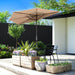 Half Umbrella Outdoor Patio Shade, Beige, 9Ft