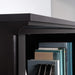 Select Book Shelf, Bookshelf with Storage, Library Bookcase with Doors and Adjustable Shelves, in Estate Black