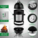 4-Tier 3-In-1 Vertical Charcoal Grill, BBQ Charcoal Smoker with Built-In Thermometer, Air Vent, and Access Doors, Perfect for Camping, Picnics, Backyard Bbqs, and Tailgating Parties