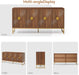 Sideboard Buffet Cabinet with Storage, Luxury Kitchen Storage Cabinet with 4 Doors and Adjustable Shelves, Accent Coffee Bar Buffet Table for Kitchen Dining Room (Walnut)