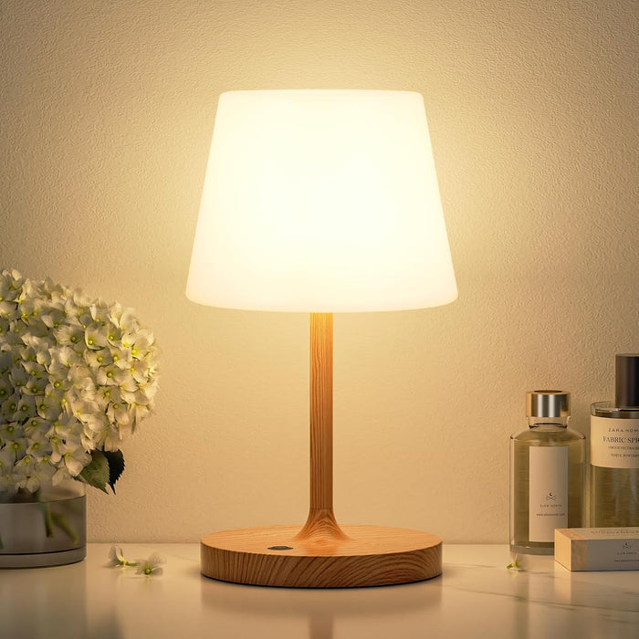 Cordless Shower Lamp Waterproof, Cordless Lamp with 4000Mah Battery, Rechargeable Table Lamp, Touch Dimmable Desk Light for Outdoor, Kitchen, Bathroom, Camping, Patio, IP54