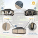12x20 Ft Hardtop Gazebo With Double Roof NettingCurtains