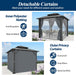 8.5x8.5 Outdoor Hardtop Gazebo With Ventilated Roof