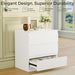 White Wood Dresser for Bedroom, 3 Drawer Dresser for Clothes Storage, Modern Dressers with Wide Drawers, Wide Wooden Chest Drawers for Living Room, Entryway, TV Stand