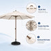 9FT Patio Umbrella, Outdoor Table Umbrella with Rope Pulley Lift, 3 Adjustable Heights, Market Umbrellas for Backyard, Pool and Deck, UPF50+
